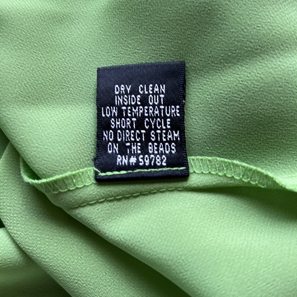 Adrianna Papell Chartreuse Halter Mini Dress (12) - Picture 7 of 8